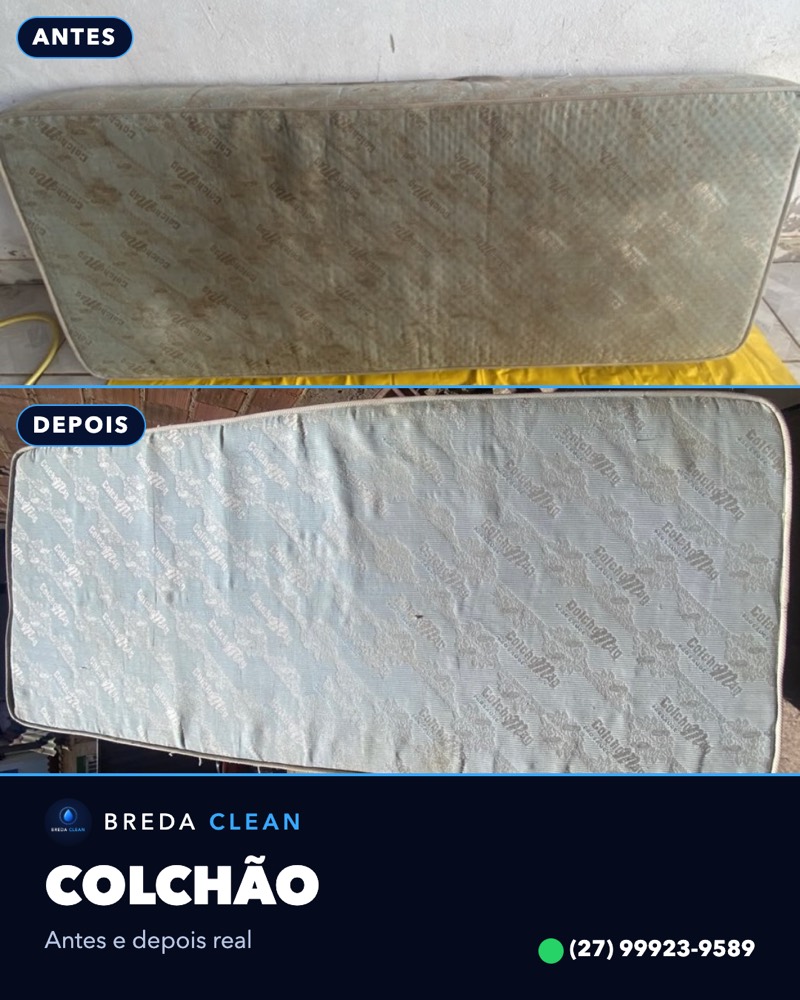 Colchão antes e depois